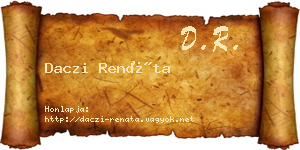 Daczi Renáta névjegykártya